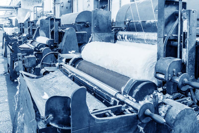 Carding Machine for Textile Mill Stock Photo Image of yarn, fiber