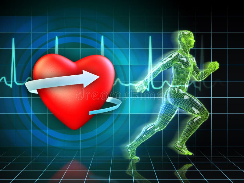 Cardio addestramento illustrazione vettoriale Cardio addestramento illustrazione vettoriale