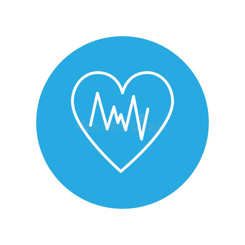 Cardio-Überwachung, Zeilensymbol Modernes Infografik-Logo und Piktogramm stock abbildung