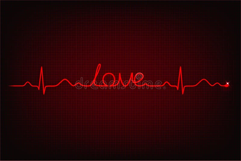 Cardiogramme de l'amour illustration de vecteur Cardiogramme de l'amour illustration de vecteur