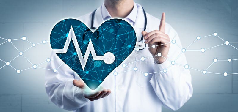 Cardiologist Holding AI Aided Virtual Pulse Trace