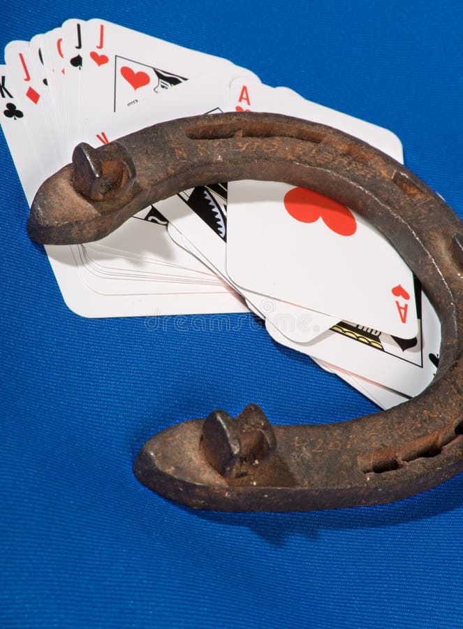 Cards and horseshoe stock image. Image of card, addiction 10633119