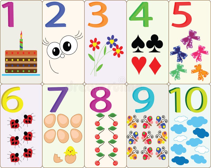 Cards with numbers