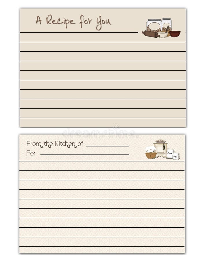 cards recept royaltyfri illustrationer cards recept royaltyfri illustrationer