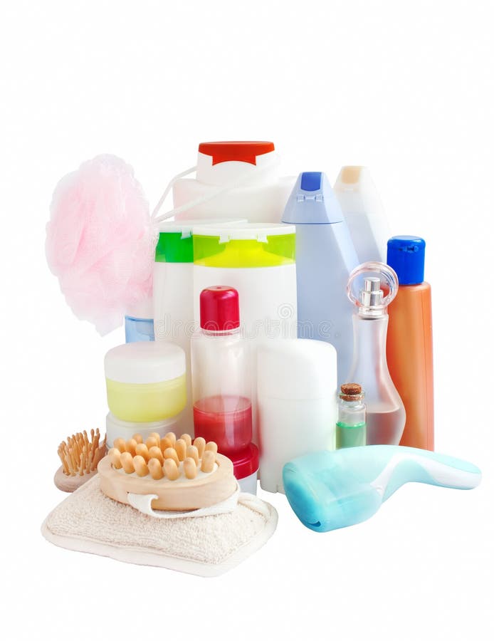 Care and bathroom products stock photo. Image of container 32028564
