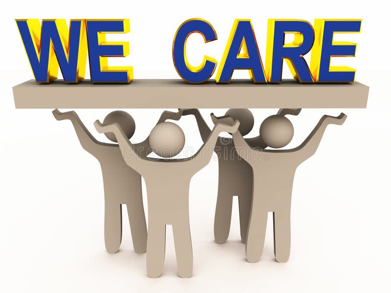 We care for customer stock illustration. Illustration of helpdesk