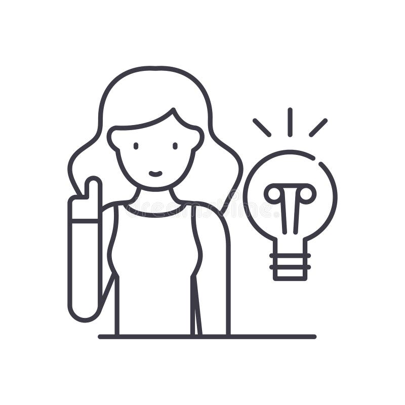 Career advice icon, linear isolated illustration, thin line vector, web design sign, outline concept symbol with vector illustration