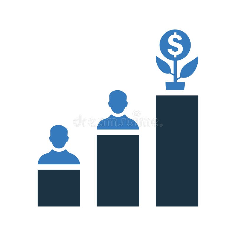 Career, employee, growth icon. Editable vector graphics vector illustration