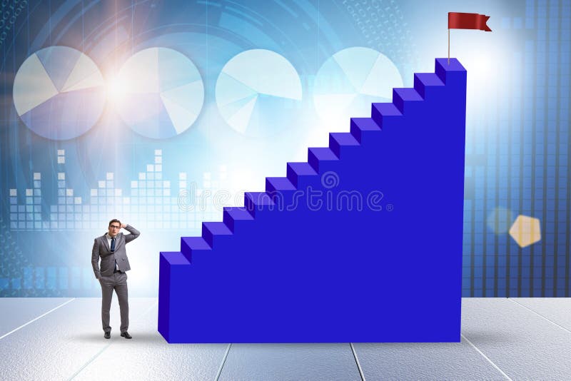 Career Ladder Concept with the Businessman Stock Photo Image of