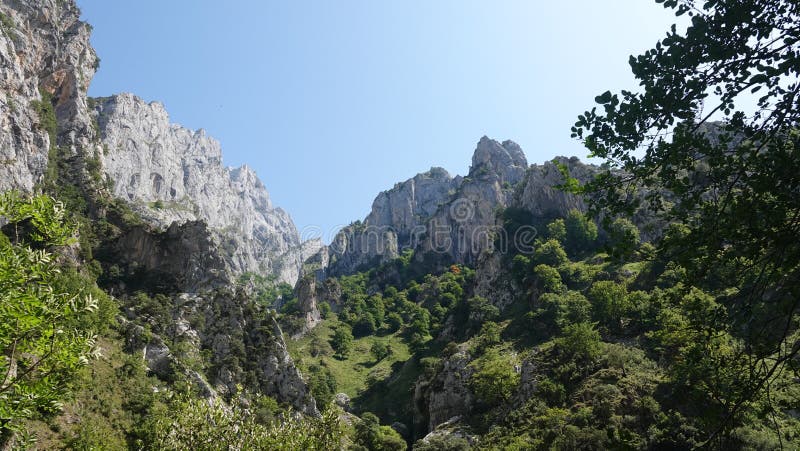 Cares Gorge mountains in Picos de Europa NP in Spain