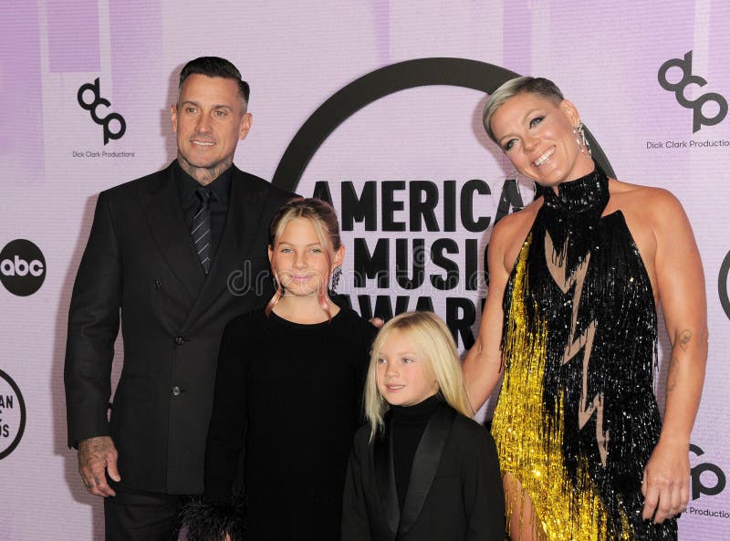 Carey Hart, Willow Sage Hart, Jameson Moon Hart, and P!nk Editorial