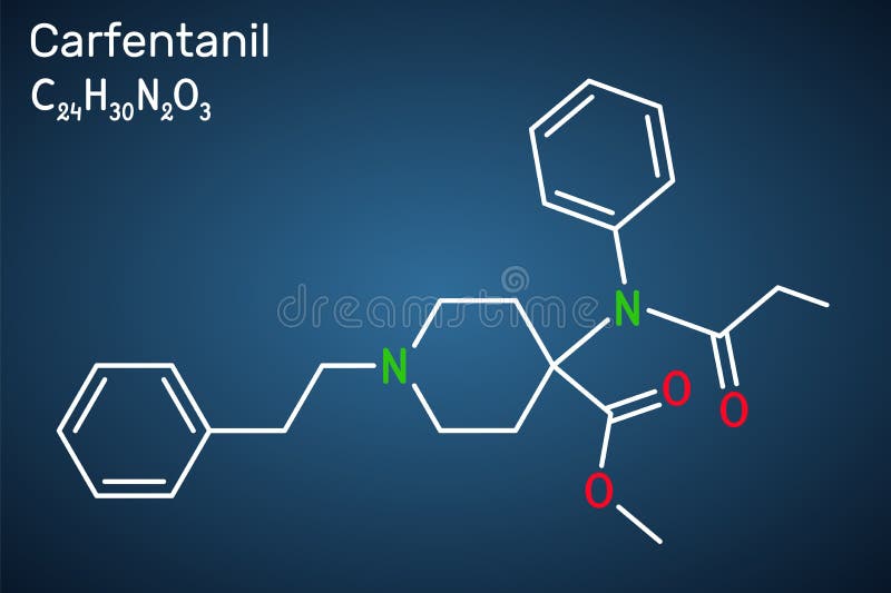 Fentanyl (fentanil) Opioid Analgesic Drug Molecule Stock Vector -  Illustration of transdermal, atomic: 191116999