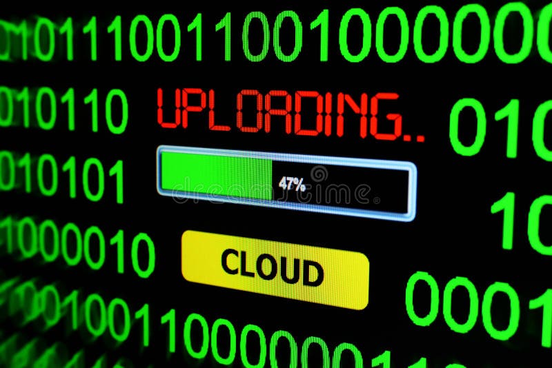 Carga en la nube imagen de archivo libre de regalías