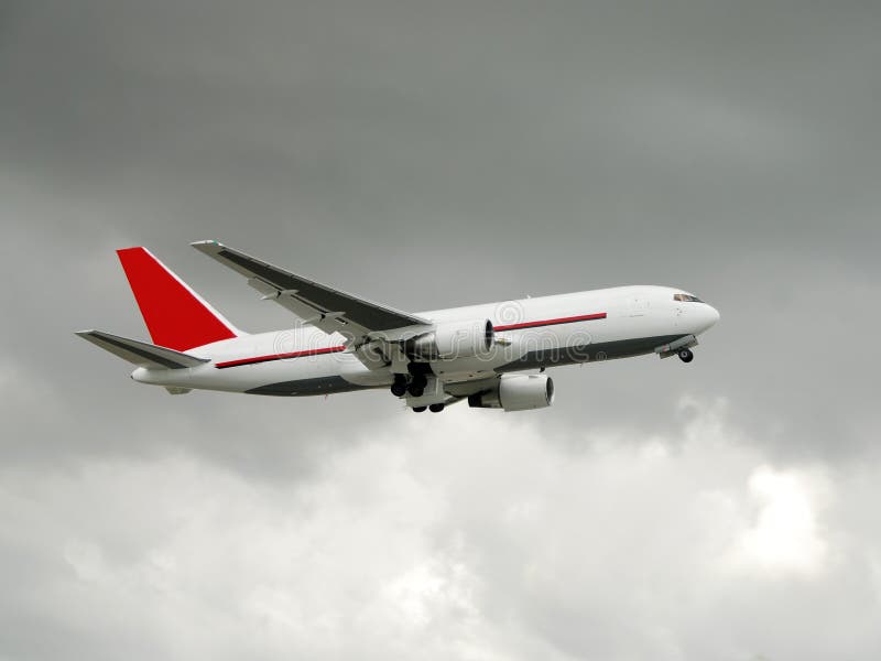 Cargo aircraft in flight