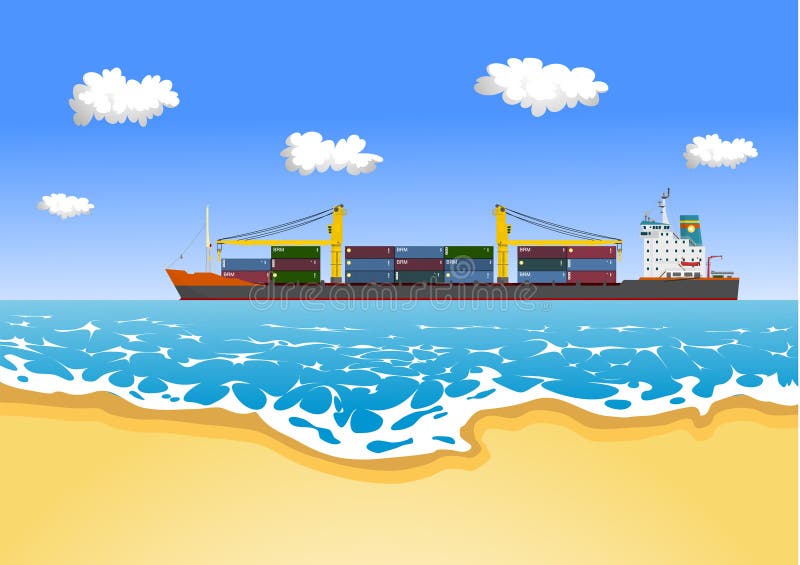 3d perspective black cargo container shipping Vector Image