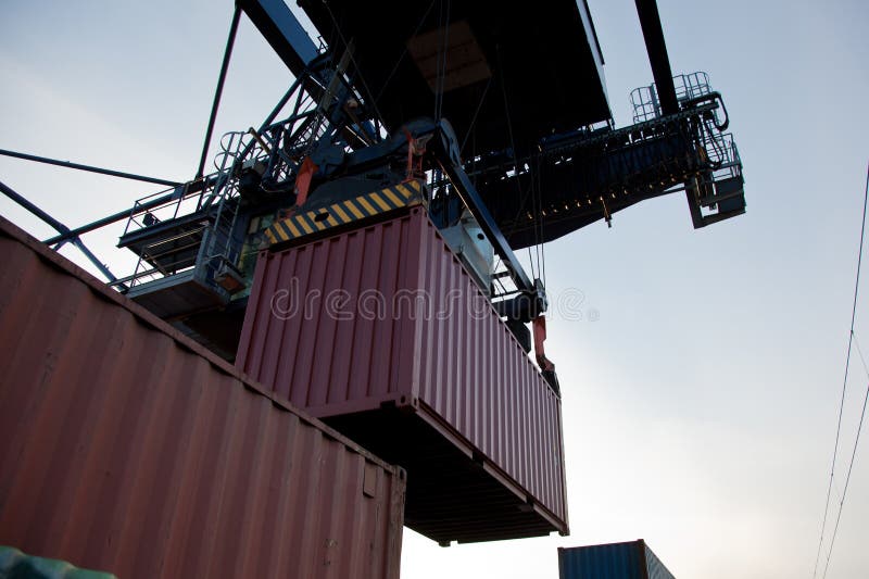 Container loading royalty free stock photography