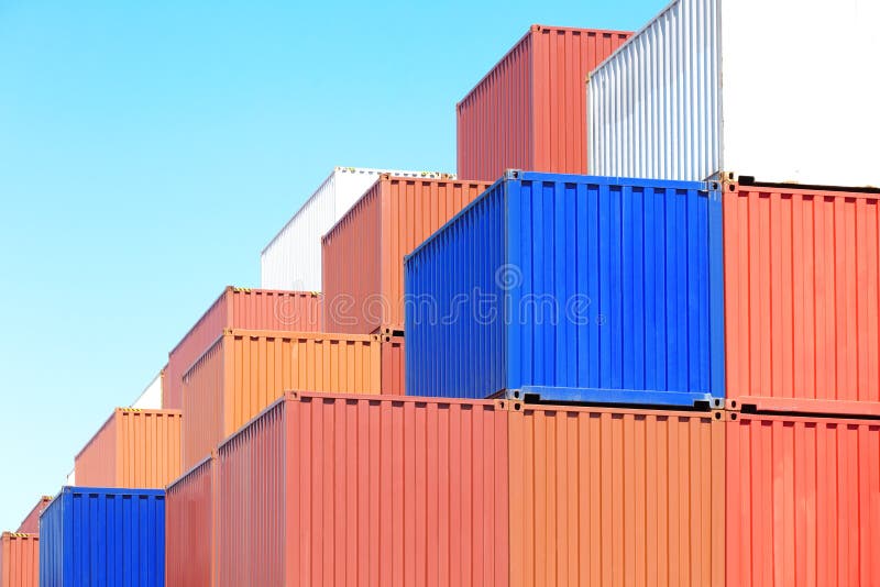 Cargo containers stock photography