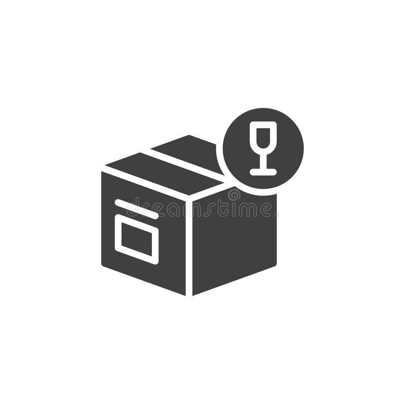 Cargo packaging fragile vector icon vector illustration