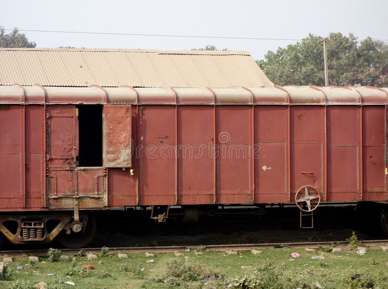 Cargo Rail Car stock image. Image of entrain, cars, outside 70086429