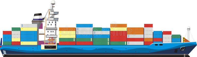 Cargo ship stock illustration