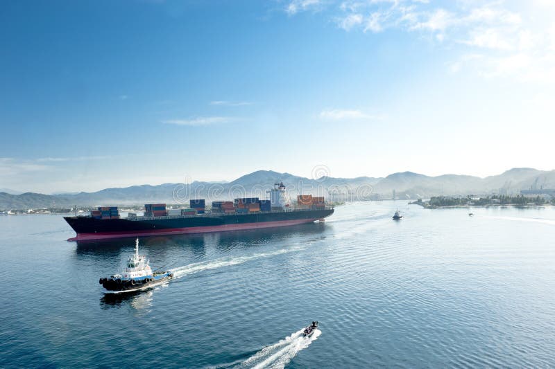 Cargo Ship stock image