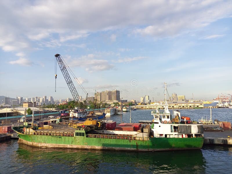 Cargo Ship Docked in Cebu Port, Philippines Stock Photo Image of cargo, cebu 250822836