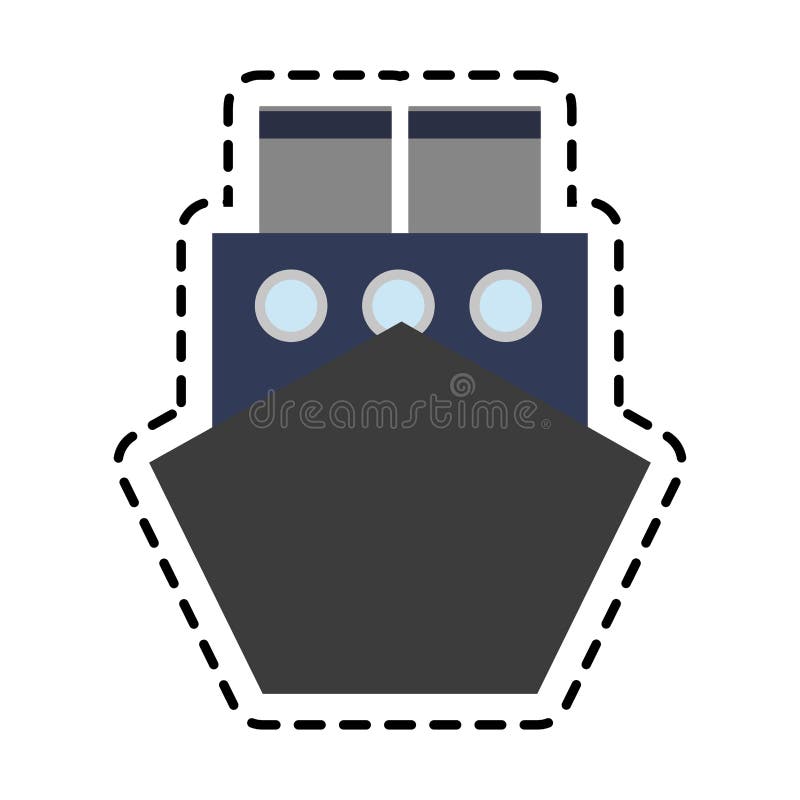 Cargo ship icon royalty free illustration