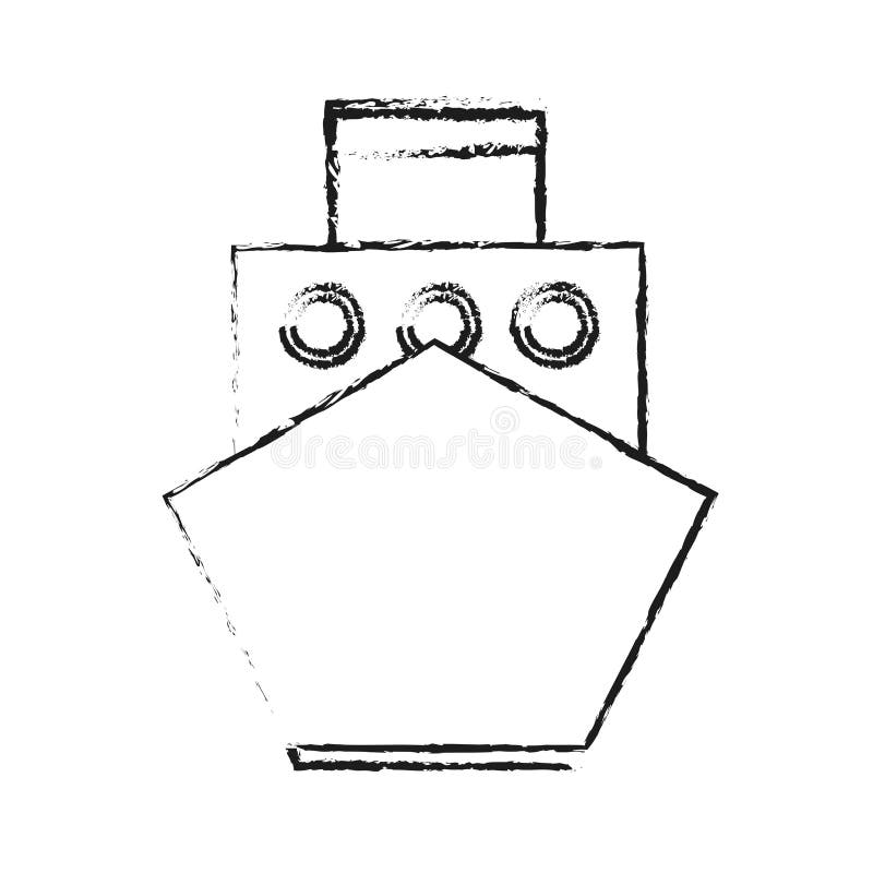 Cargo ship icon stock illustration