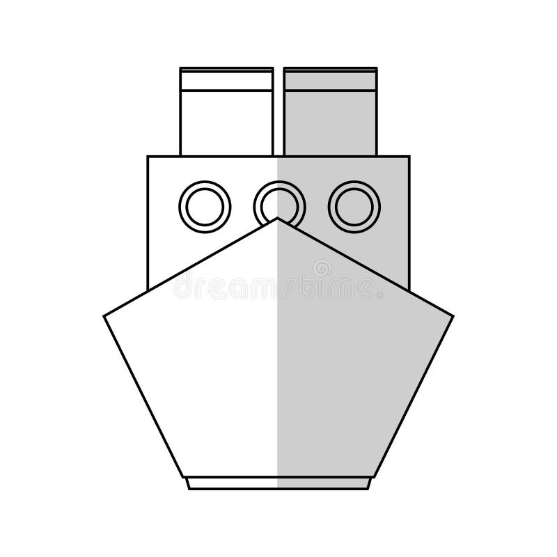 Cargo ship icon stock illustration