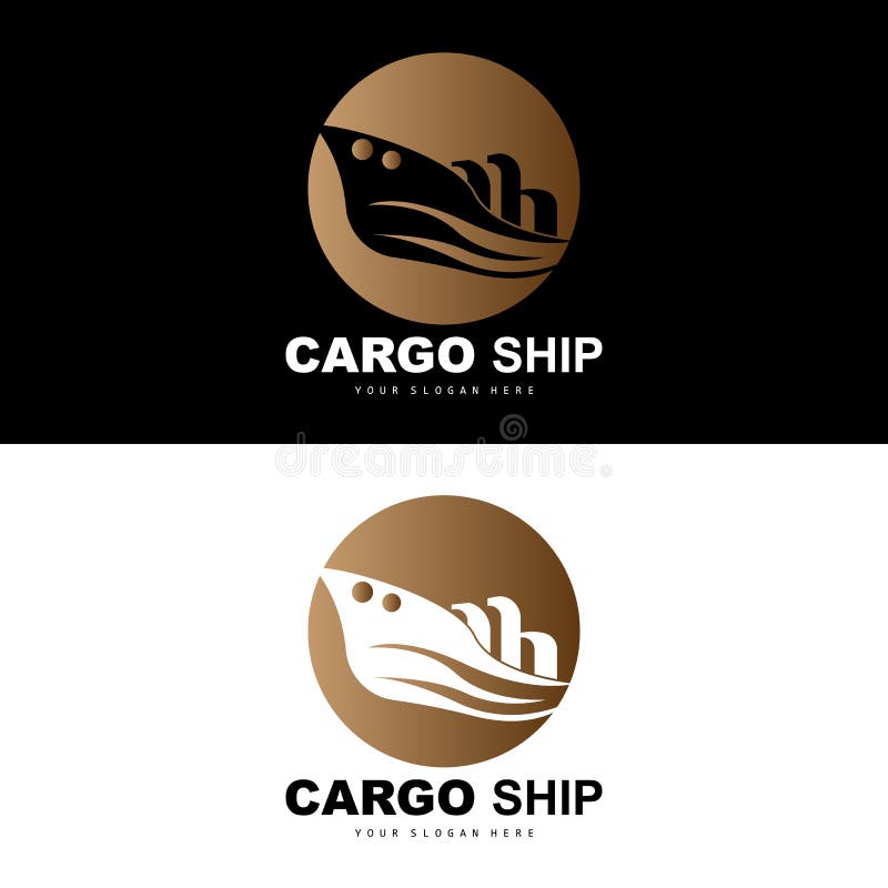 Cargo Ship Logo, Fast Cargo Ship Vector, Sailboat, Design for Ship ...