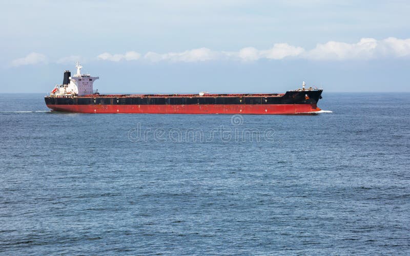 Cargo ship in the sea royalty free stock photography Cargo ship in the sea royalty free stock photography