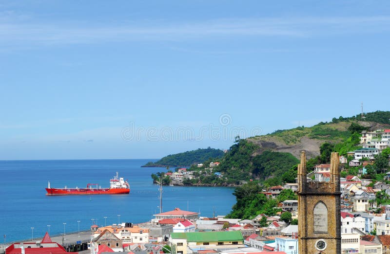 St. s Harbor stock image. Image of lagoon, hillside 17404253