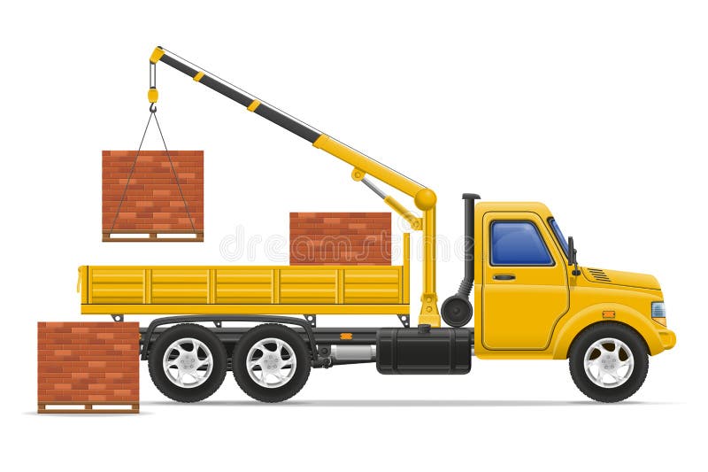 Cargo Truck Delivery And Transportation Of Construction Material Stock