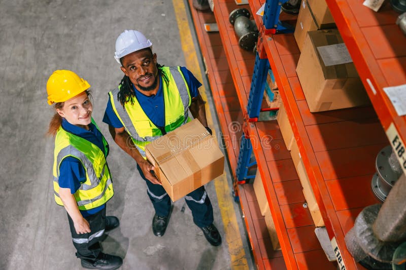 cargo warehouse worker happy working in warehouse shipping logistics industry delivery products supply picture photo for download