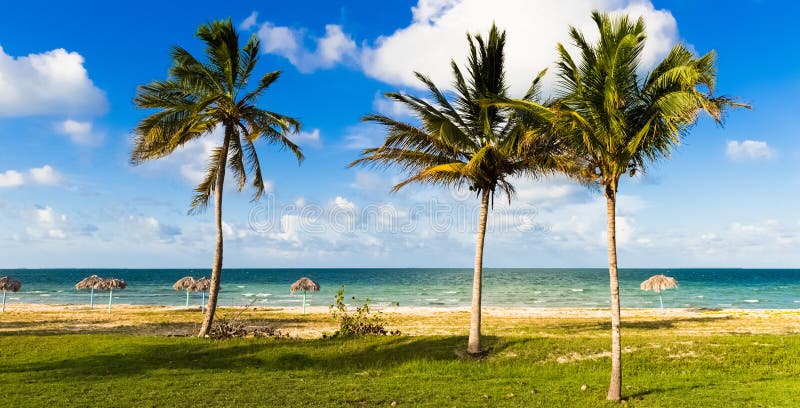 Caribbean beach scenery in Varadero Cuba - Serie Cuba Reportage royalty free stock image Caribbean beach scenery in Varadero Cuba - Serie Cuba Reportage royalty free stock image