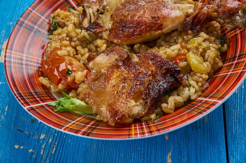 Jerk Chicken Plate, Jamaican Food Stock Photo - Image of plate, pepper ...