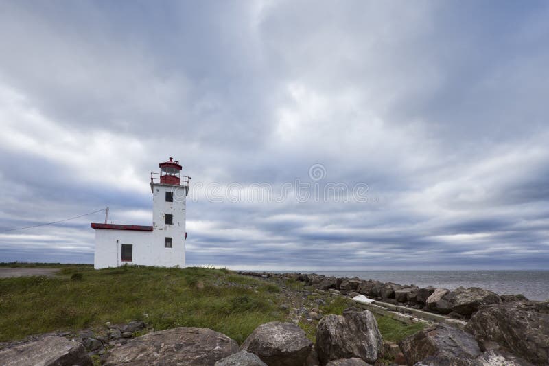 Caribou Lighthouse in Nova Scotia Stock Image Image of light, landscape 110759423