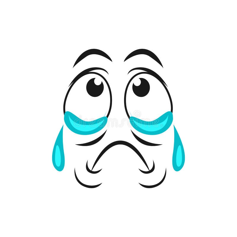 O Rosto Choroso Do Personagem Tristes Emoções Tristes Royalty Free SVG,  Cliparts, Vetores, e Ilustrações Stock. Image 195919830