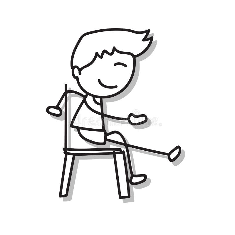 Caricatura De Dibujos a Mano Niño Feliz Sentado En La Silla Resumen De  Personas, Concepto De Felicidad Ilustración Del Vector Stock de ilustración  - Ilustración de felicidad, crezca: 173299547
