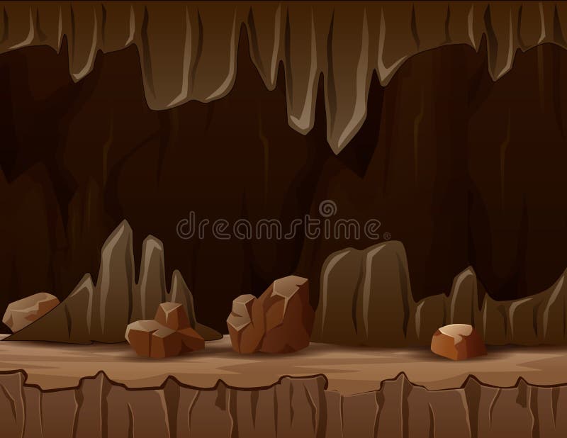 Caricatura De La Cueva Con Estalactitas Stock de ilustración - Ilustración  de hermoso, cuevas: 218975099