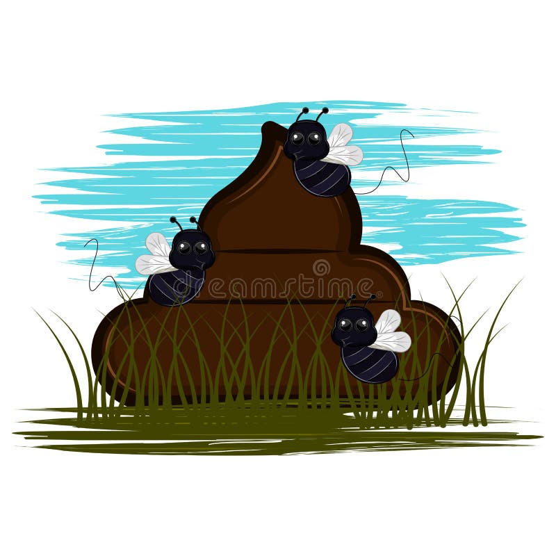 Caricatura de una linda mosca feliz stock de ilustración
