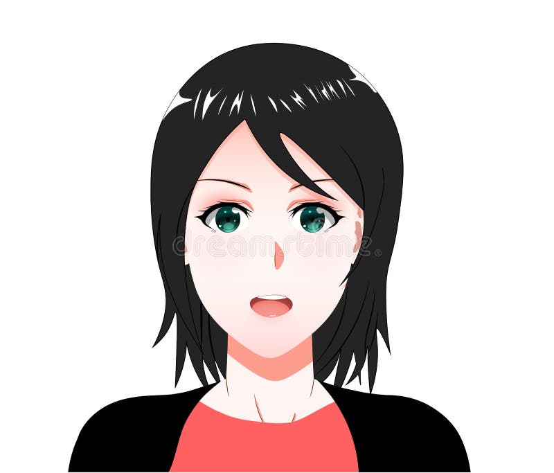 Caricatura De Una Mujer. Chicas Diferentes Emociones En Sus Caras. Conjunto  De Expresiones De Estilo De Anime De Dibujos Animados Ilustración del  Vector - Ilustración de diferente, avatar: 202806207