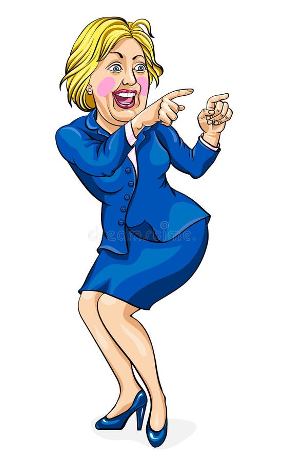 Caricatura di Hillary Clinton royalty illustrazione gratis Caricatura di Hillary Clinton royalty illustrazione gratis