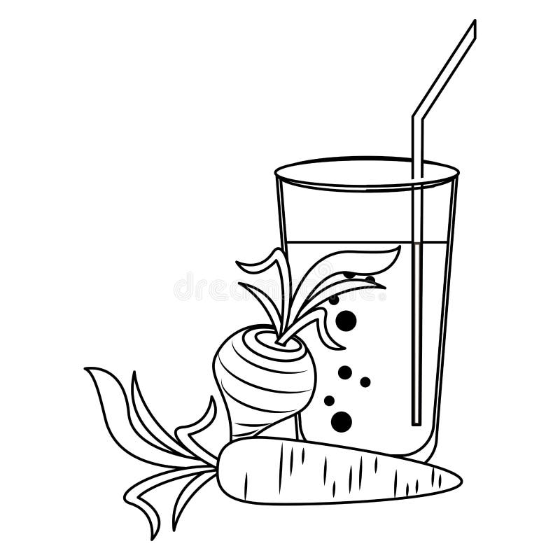 Caricatura Sobre El Estilo De Vida Saludable Para La Alimentación En Blanco  Y Negro Ilustración del Vector - Ilustración de vegetariano, comer:  155801467
