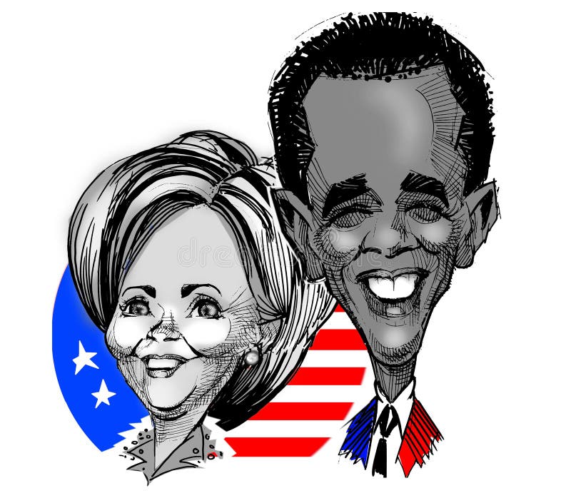 Caricaturas - Clinton/Obama