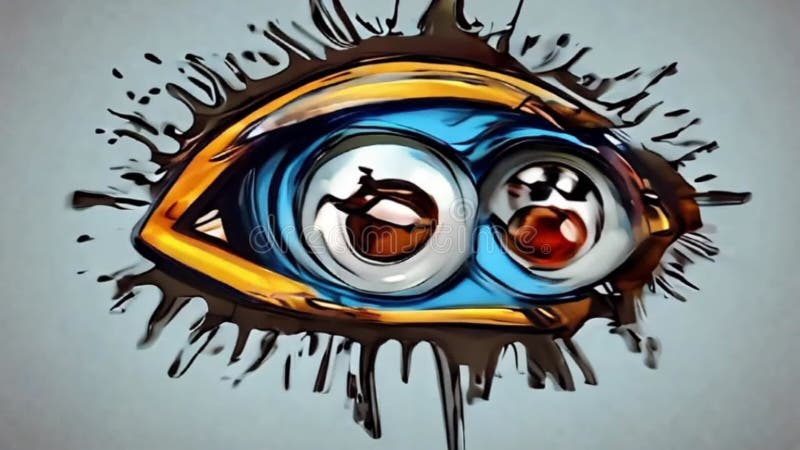 Caricature yeux bande dessinée mouvement d'émotion