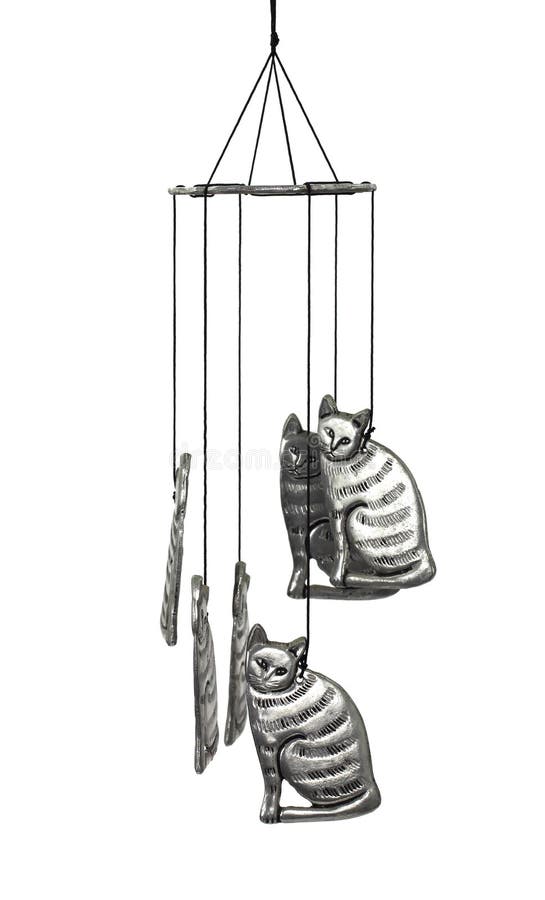 Carillon De Vent Chat Verre Cloches à Vent Décoratifs