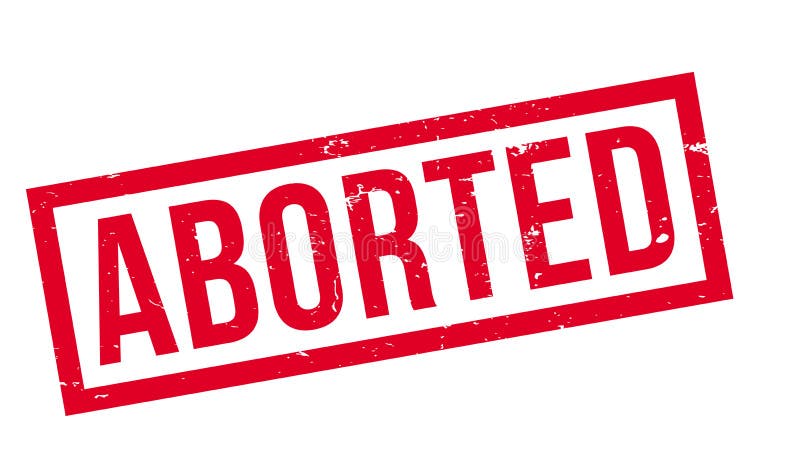 Carimbo de borracha ABORTADO ilustração stock
