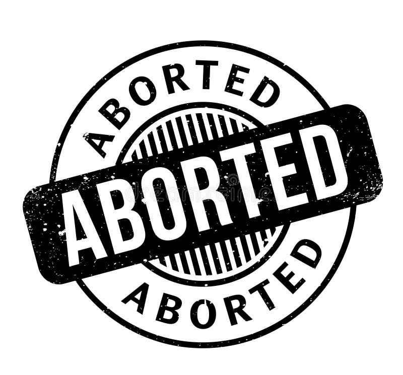 Carimbo de borracha ABORTADO ilustração royalty free
