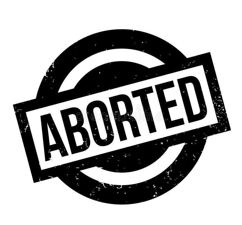 Carimbo de borracha ABORTADO ilustração royalty free